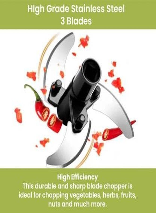 EQUALSUM Manual Push Vegetable Chopper 650 ml | Hand Press Onion & Veg Chopper | Plastic Kitchen Cutter Tool - Image 3
